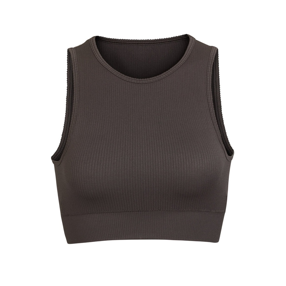 SKIMS STRETCH RIB HIGH NECK BRA NWT